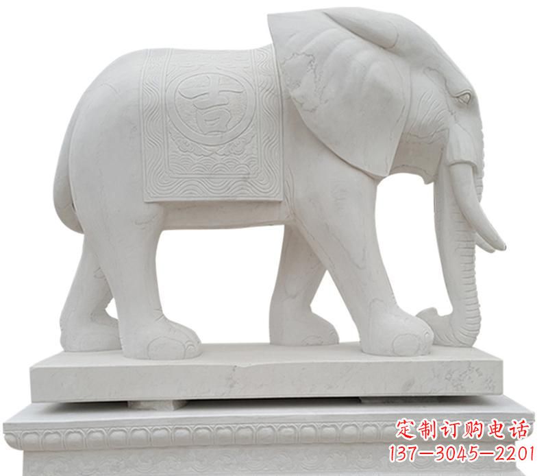 绵阳石雕公园立式大象雕塑