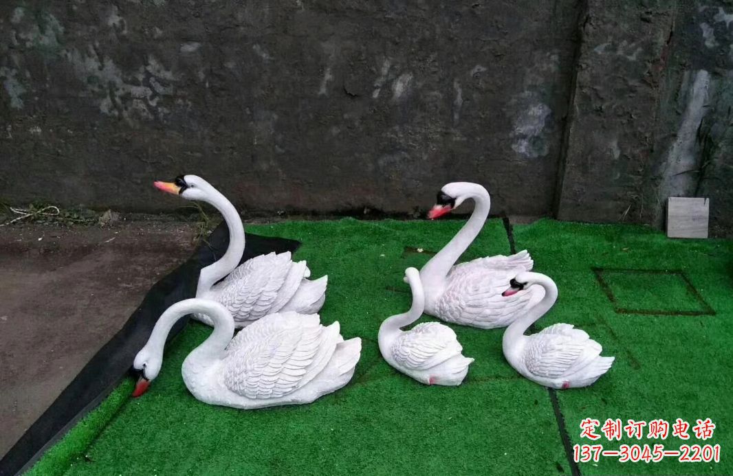 绵阳精致细腻的石雕天鹅雕塑