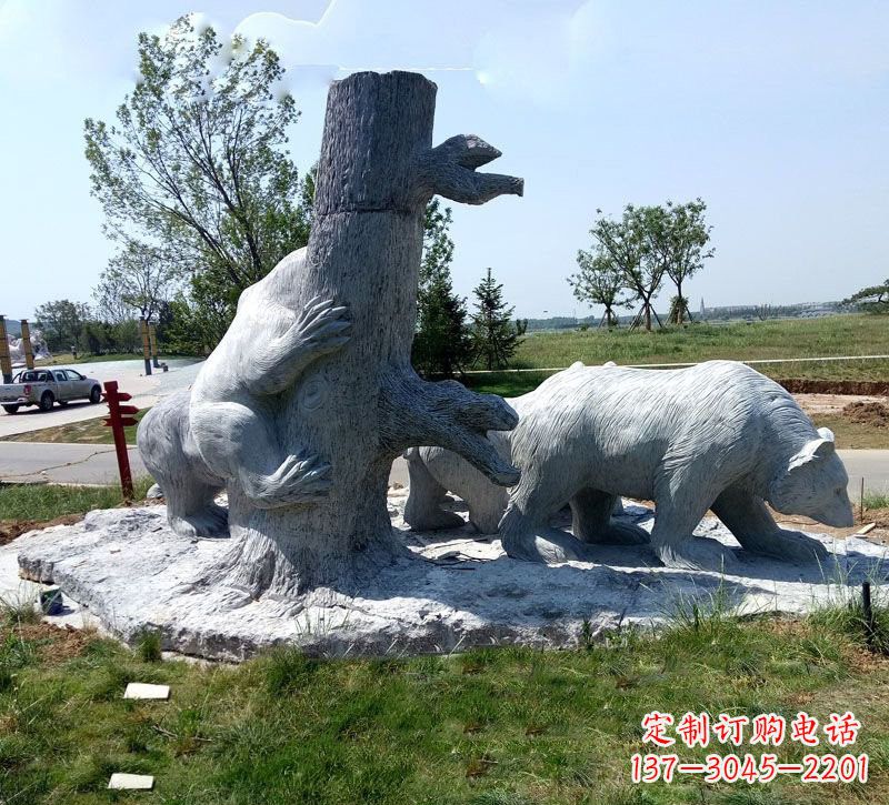 绵阳欧洲风格狗熊公园雕塑