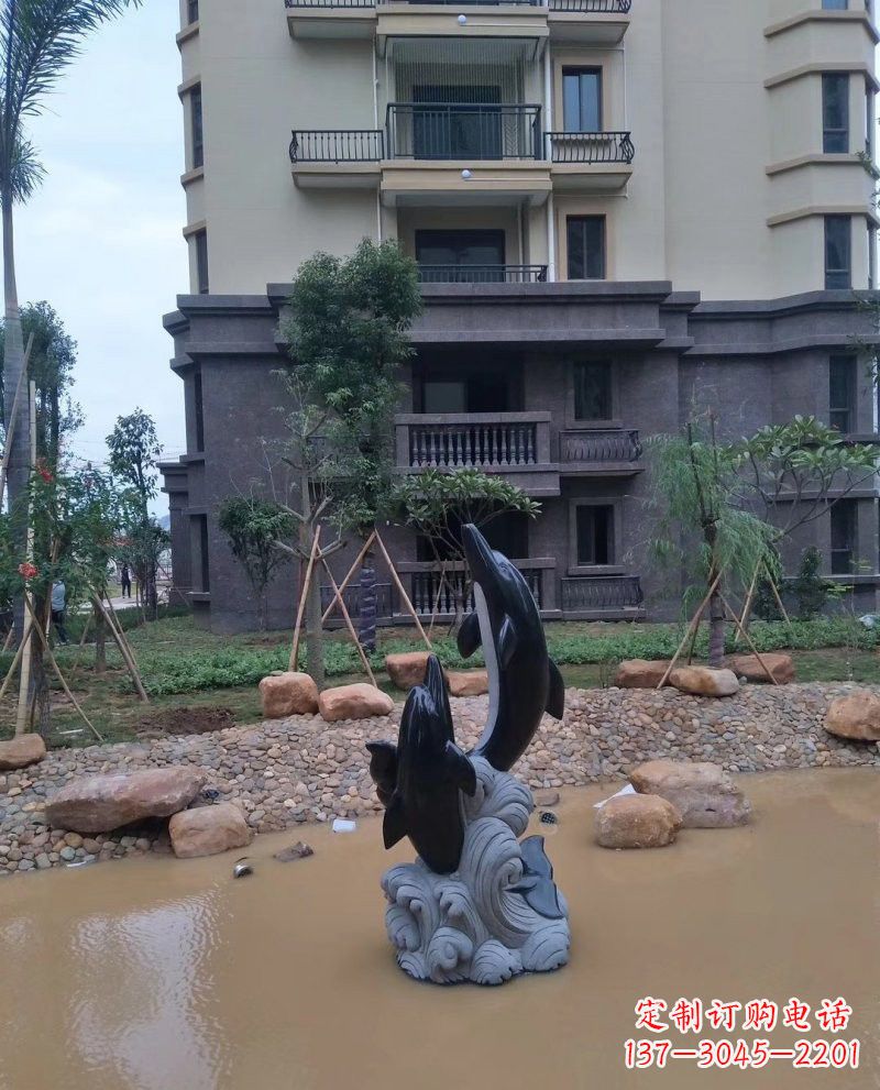 绵阳中领雕塑精美海豚雕塑