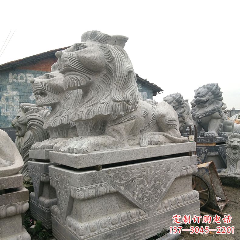 绵阳优质石雕汇丰狮子雕塑