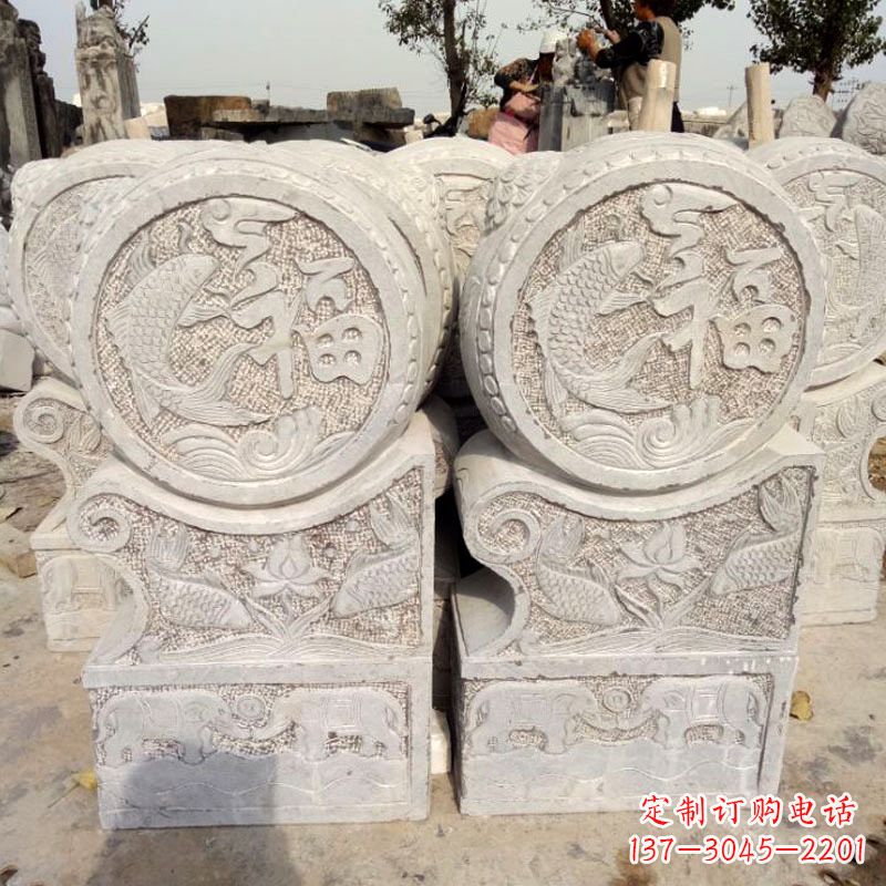 绵阳精美绝伦的金蟾蜍门墩雕塑