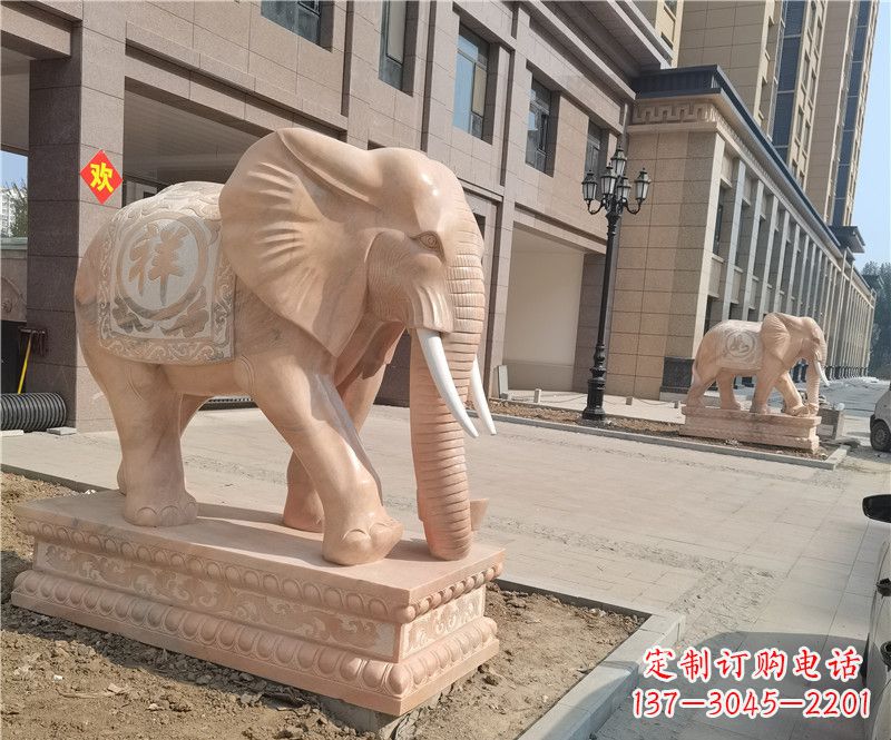 绵阳石雕卷鼻大象