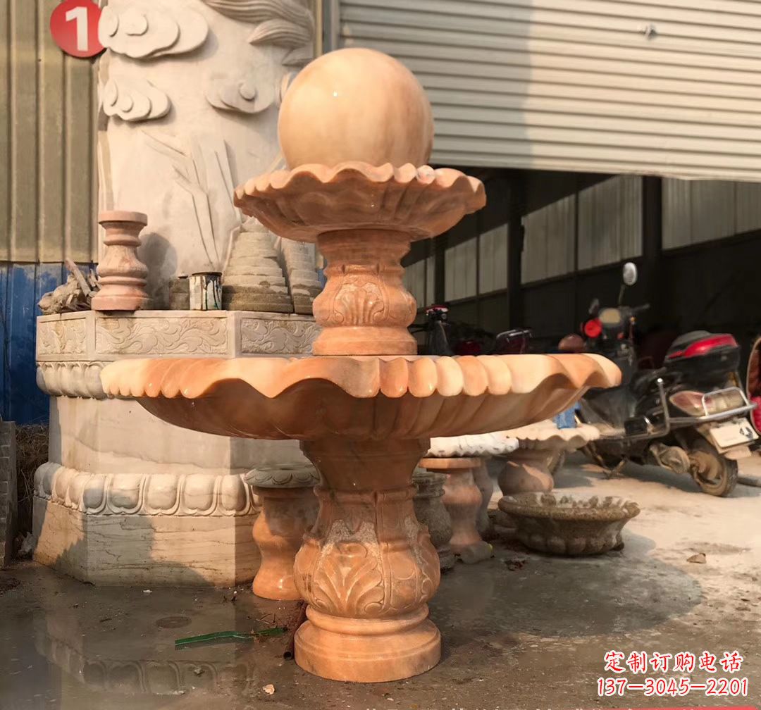 绵阳象征祥和的石雕风水球雕塑