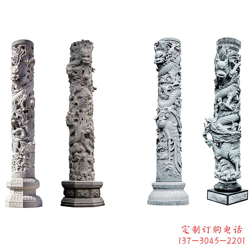 绵阳石雕龙柱雕塑