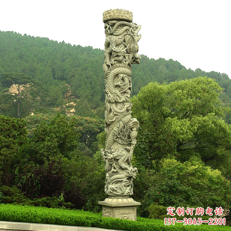 绵阳中领雕塑:大气雄伟的石雕龙柱
