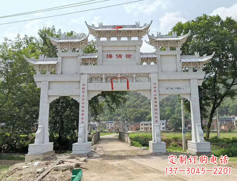 绵阳古典大气的门楼石雕雕塑