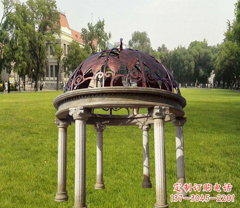 绵阳石雕欧式凉亭景观雕塑