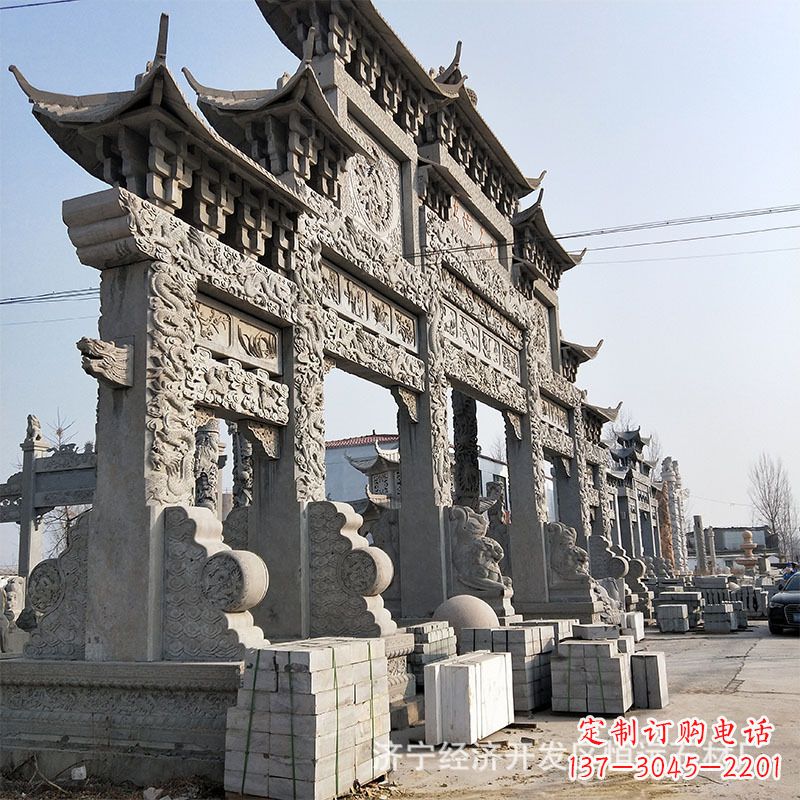 绵阳金雕牌坊人物铜雕塑