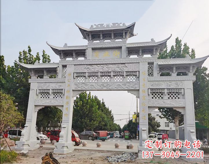 绵阳石雕牌坊-人物雕塑定制