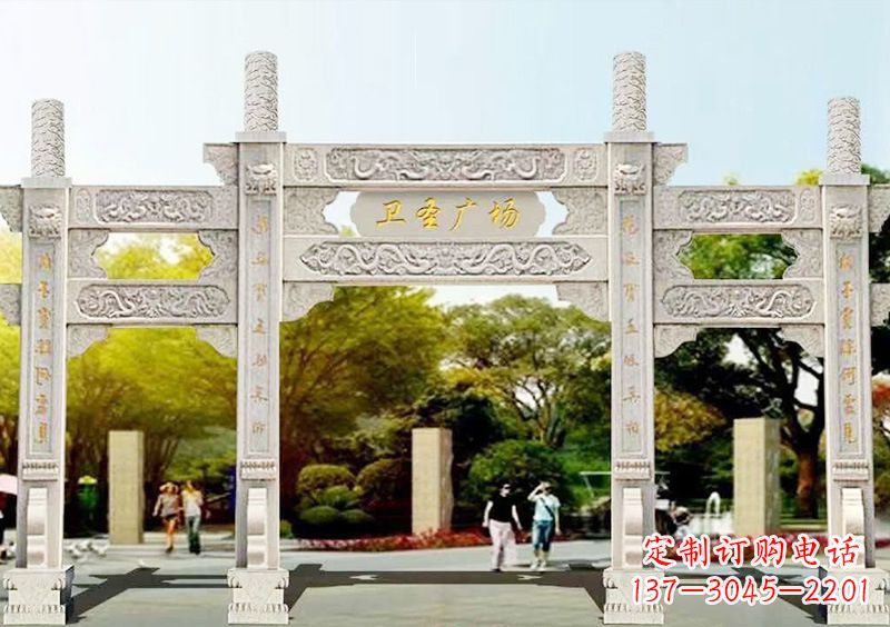 绵阳石雕牌坊雕塑,尊贵而独特