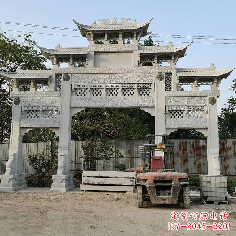绵阳石雕牌坊楼兰雕塑