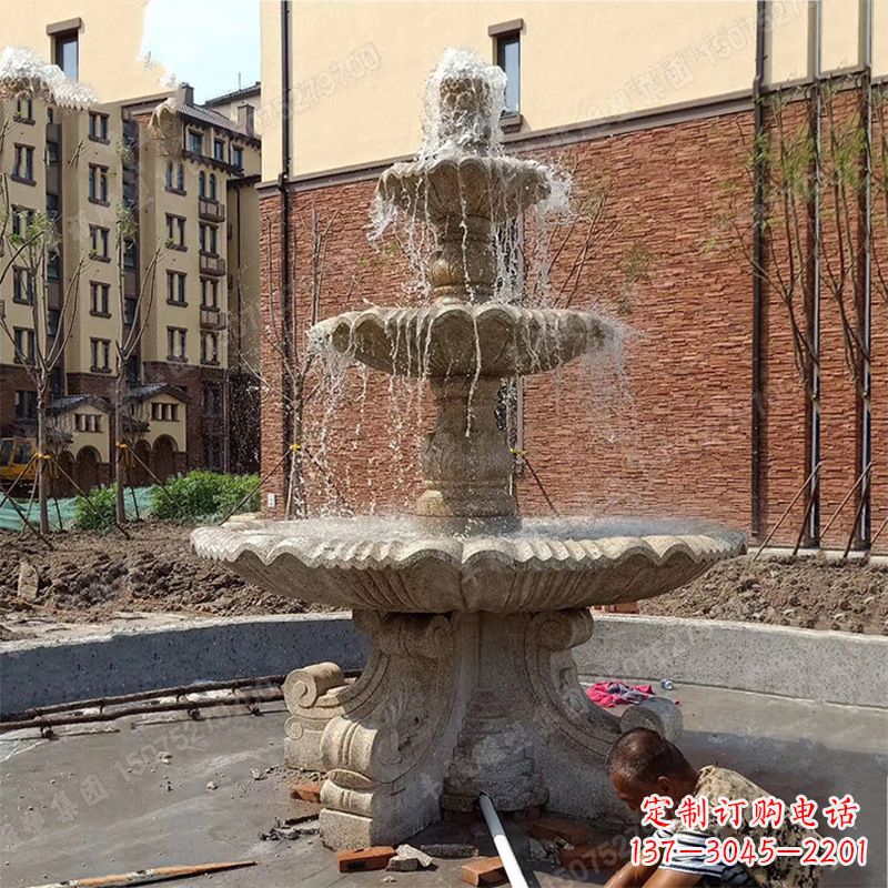 绵阳中领雕塑石喷泉雕塑