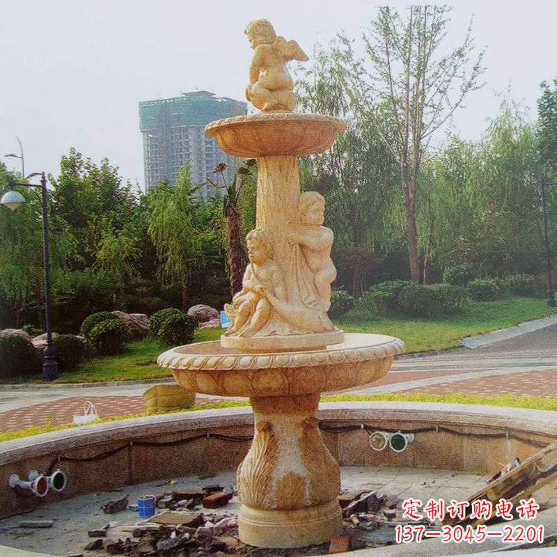 绵阳石雕喷泉龙头——美观优雅的水景定制