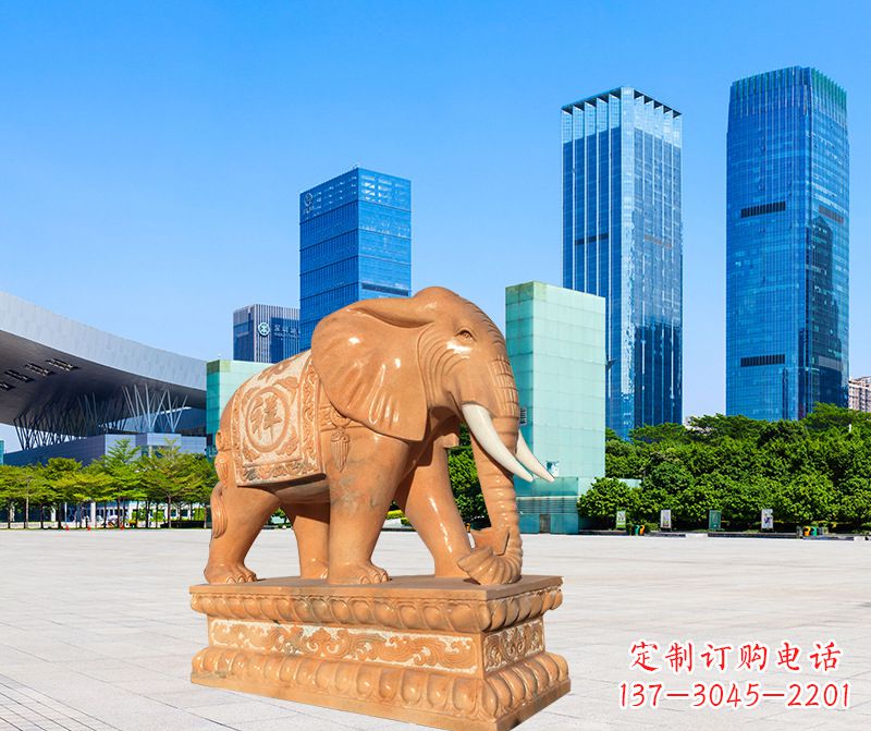 绵阳大象雕塑,现代大象喷水雕塑,营造雅致优雅氛围