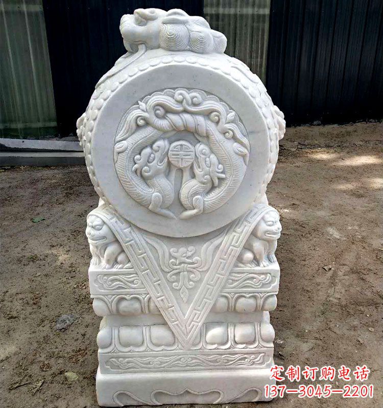 绵阳精致麒麟,点亮门墩