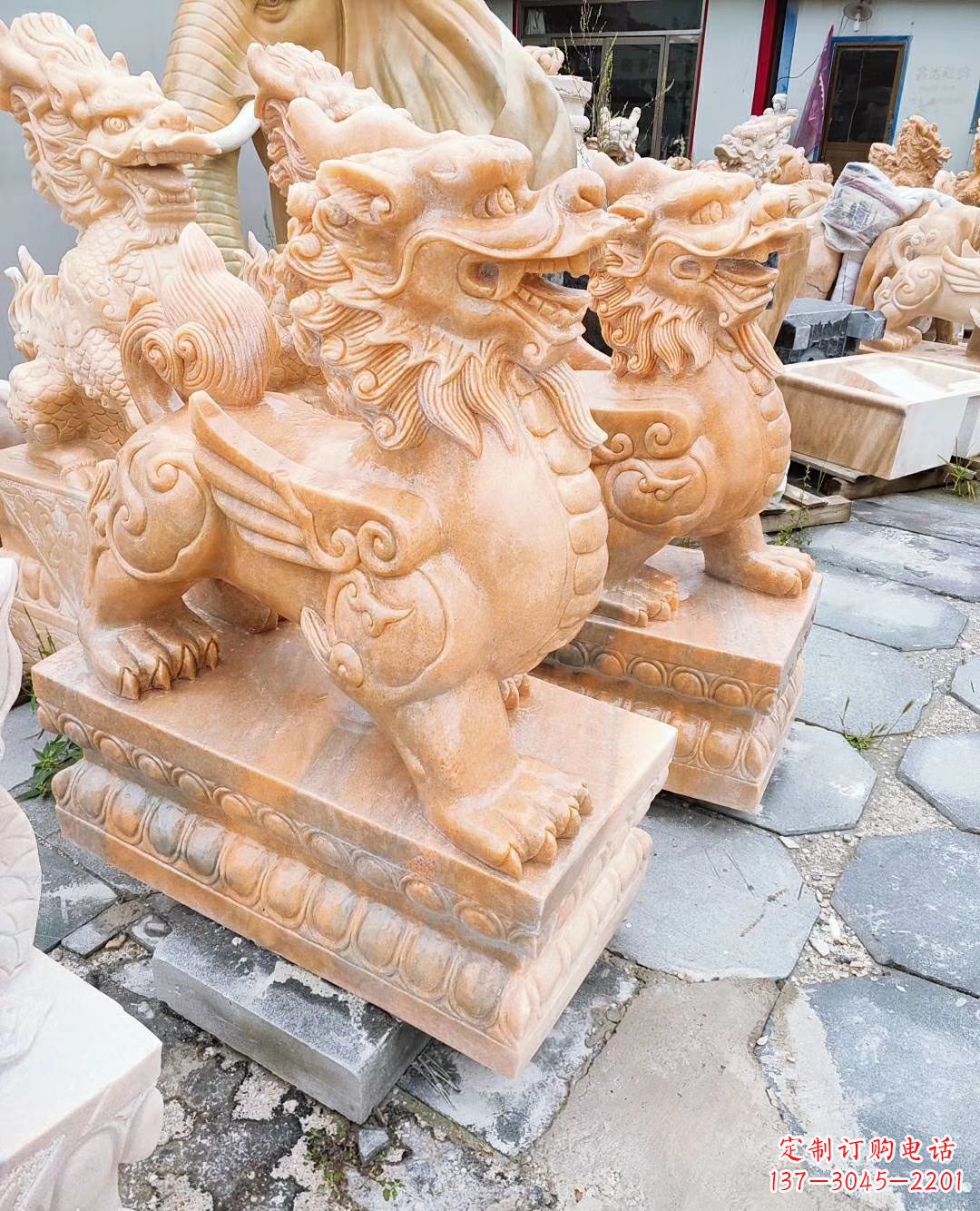 绵阳中领雕塑,打造经典招财麒麟