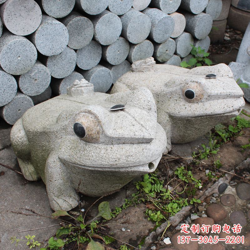 绵阳石雕青蛙喷水雕塑