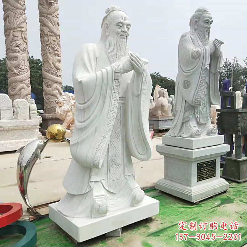绵阳石雕人物孔子