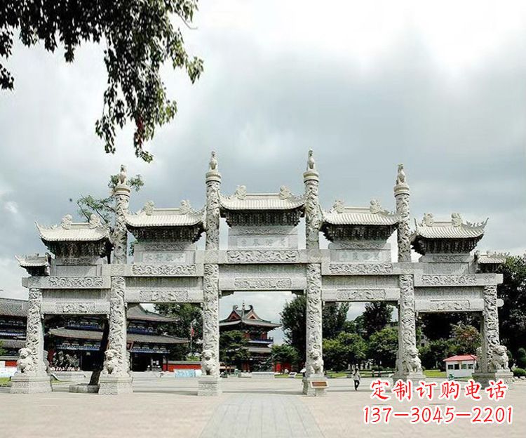 绵阳石雕五门牌坊