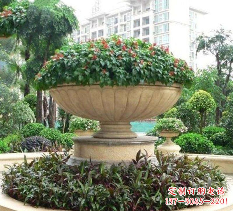 绵阳石雕小区花盆