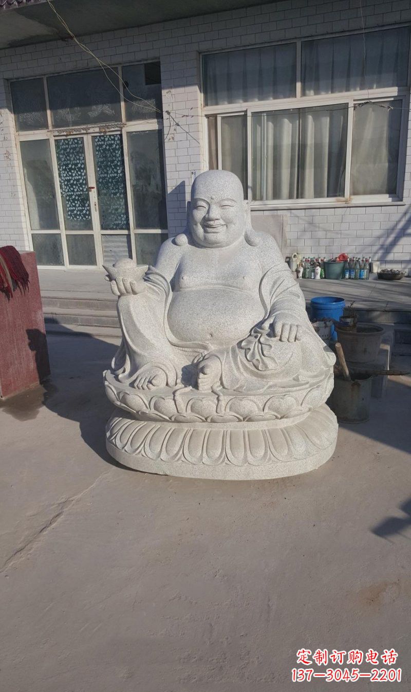 绵阳石雕坐式弥勒佛