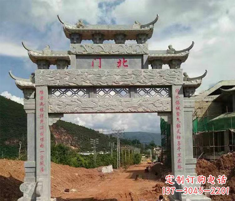 绵阳石牌坊单门牌坊石雕