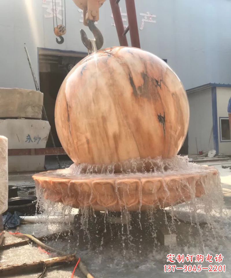 绵阳时来运转风水球石雕