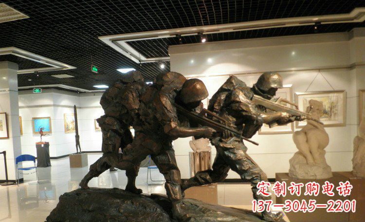 绵阳士兵突击战士铜雕
