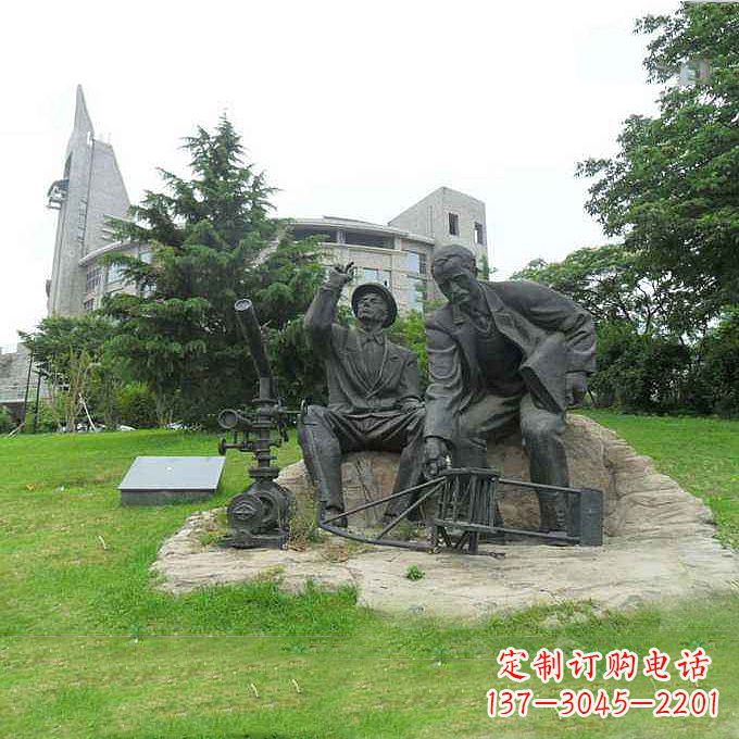 绵阳世界名人美国著名发明家莱特兄弟公园名人雕塑