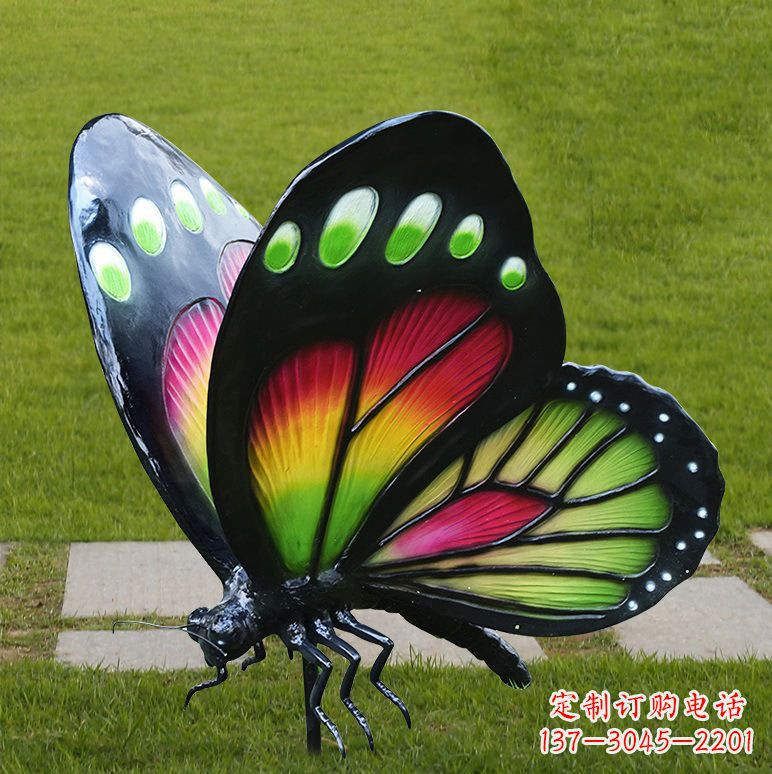 绵阳树脂仿真蝴蝶草坪动物昆虫雕塑
