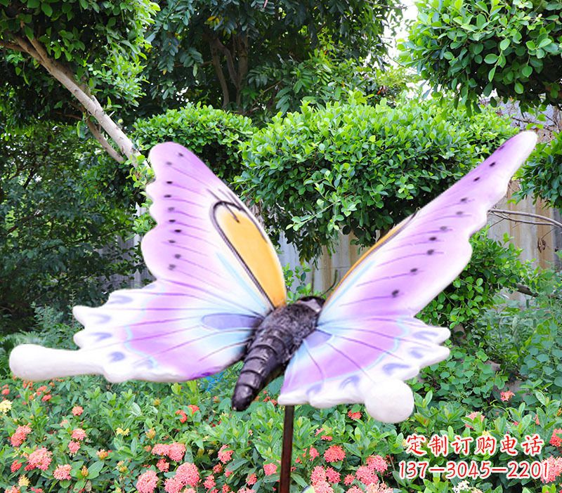 绵阳树脂仿真蝴蝶插件草坪动物雕塑