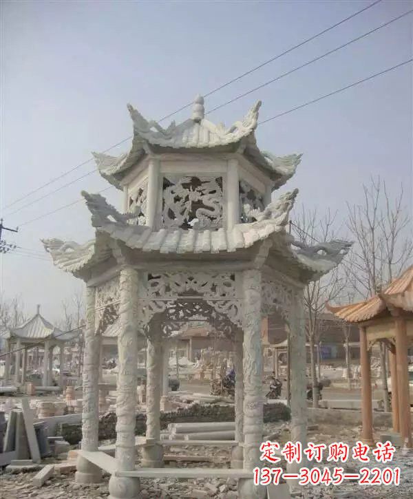绵阳双层凉亭石雕