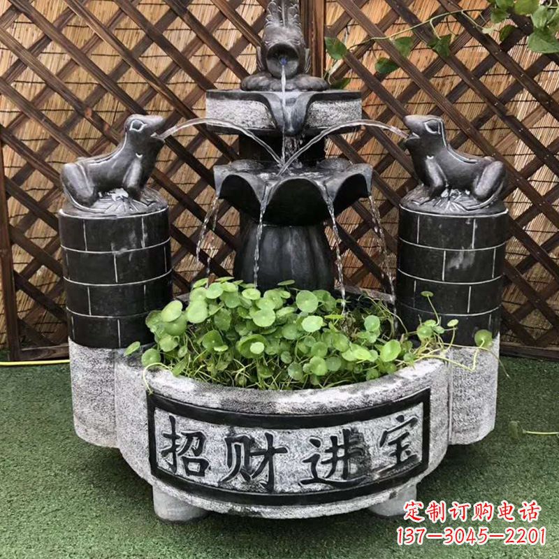 绵阳双层喷泉石雕