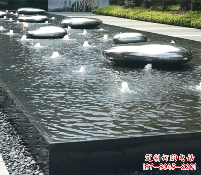 绵阳水滴水池不锈钢雕塑