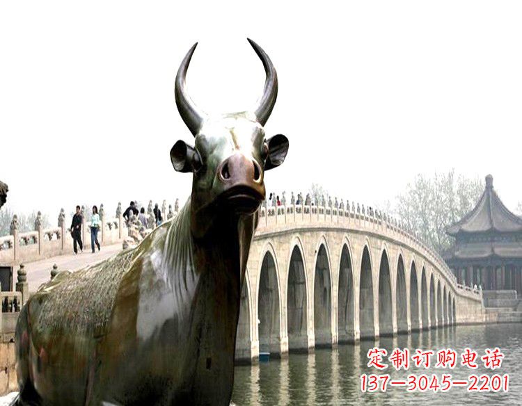 绵阳水牛铜雕景观