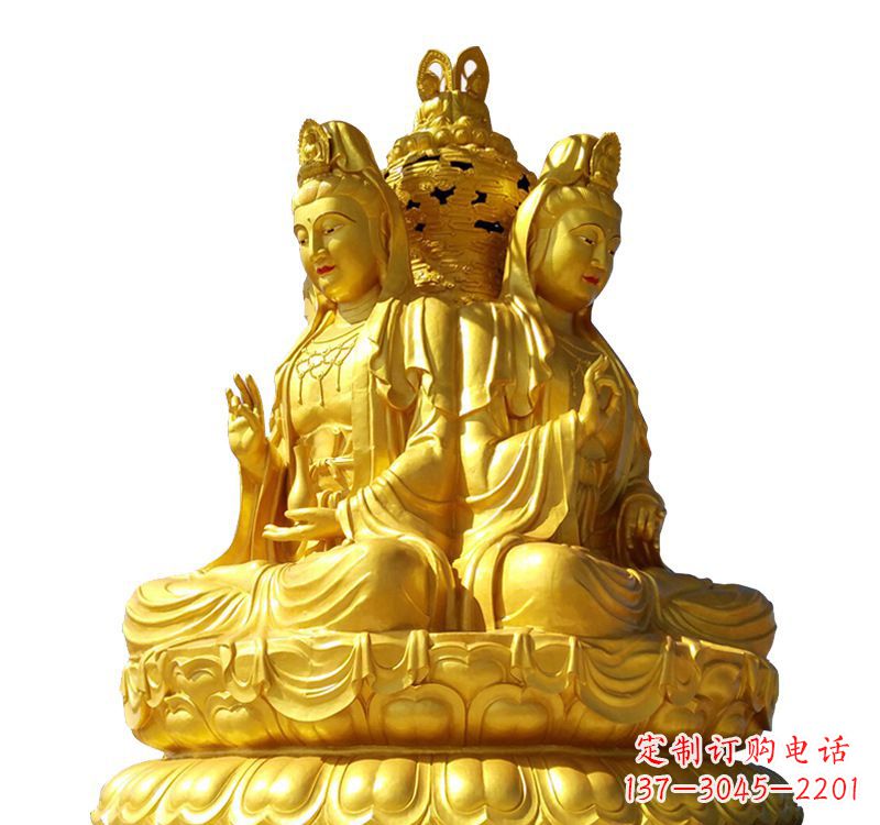 绵阳四面观音菩萨铜像