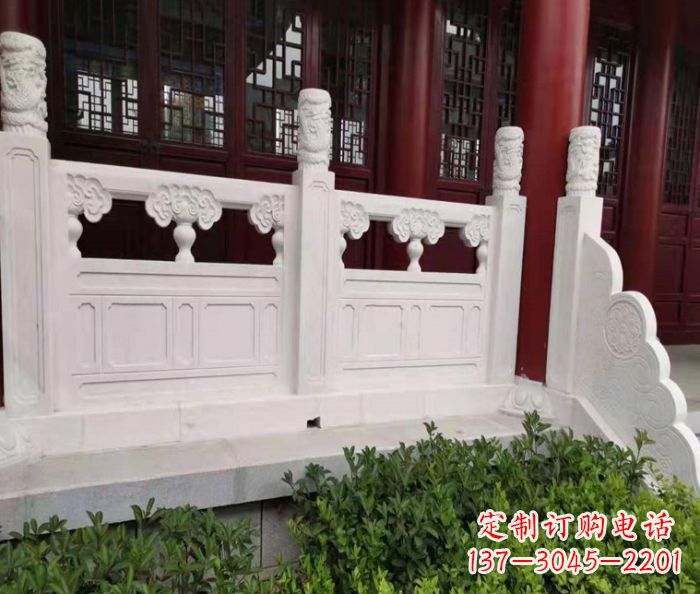 绵阳寺庙景观汉白玉石浮雕栏板 (3)