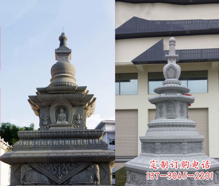 绵阳寺庙景观舍利塔石雕 (3)