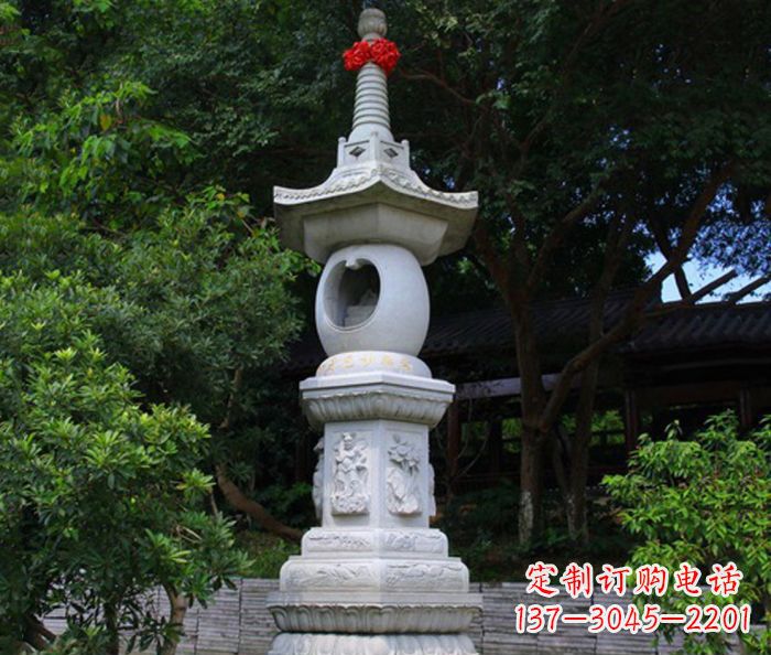 绵阳寺庙景观舍利塔石雕 (2)