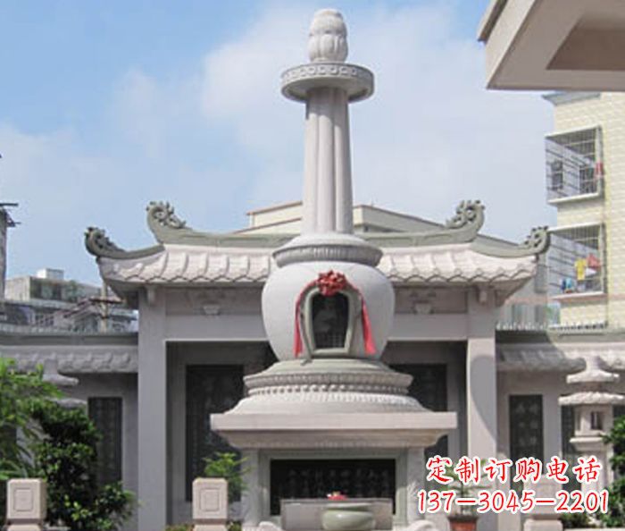 绵阳寺庙景观舍利塔石雕 (4)