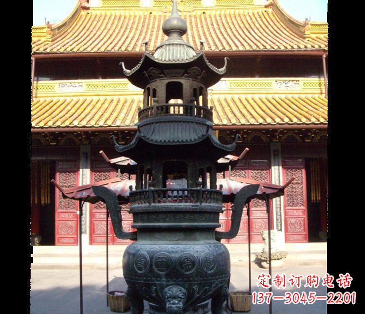 绵阳寺庙景观香炉铜雕
