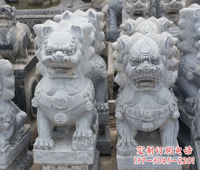 绵阳寺庙青石狮子石雕