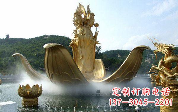 绵阳寺庙三面观音雕像