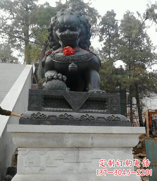 绵阳寺庙狮子铜狮子雕塑