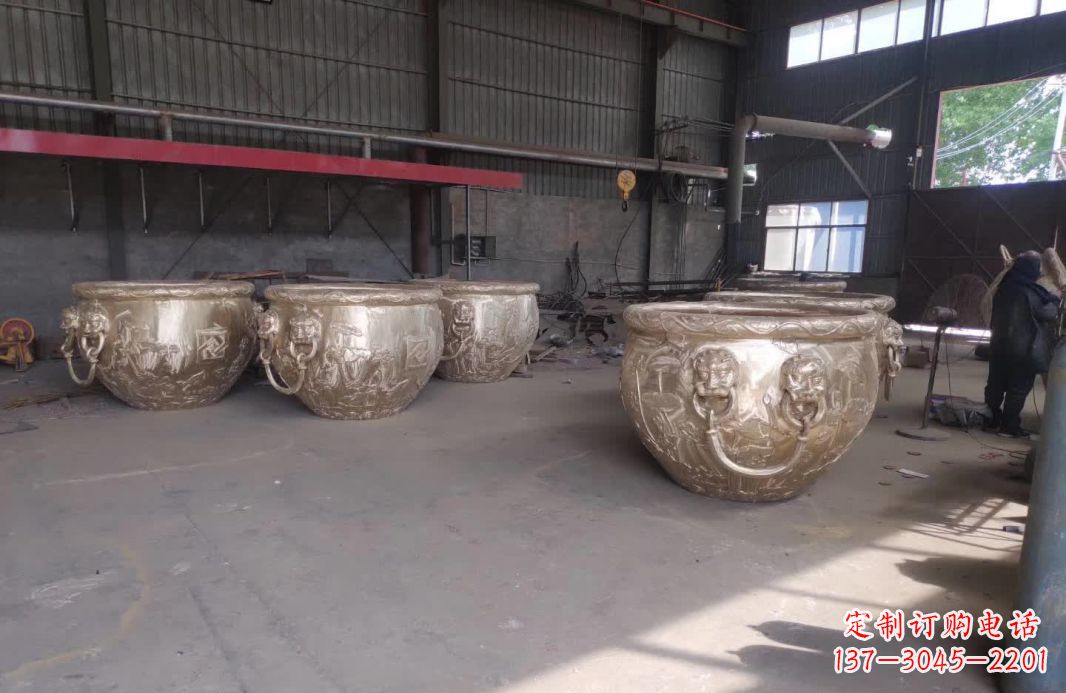 绵阳寺庙水缸铜雕塑