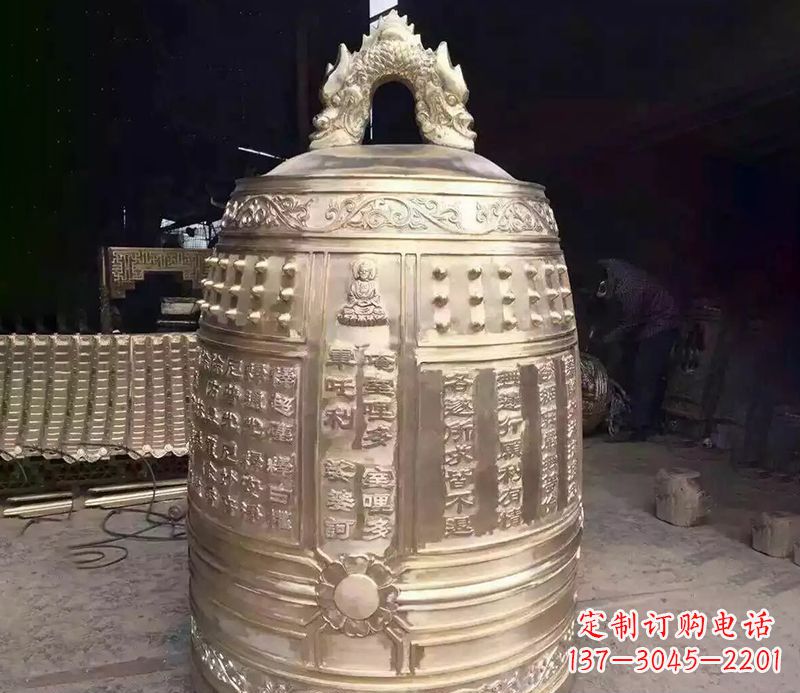 绵阳寺庙铜钟雕塑 (3)