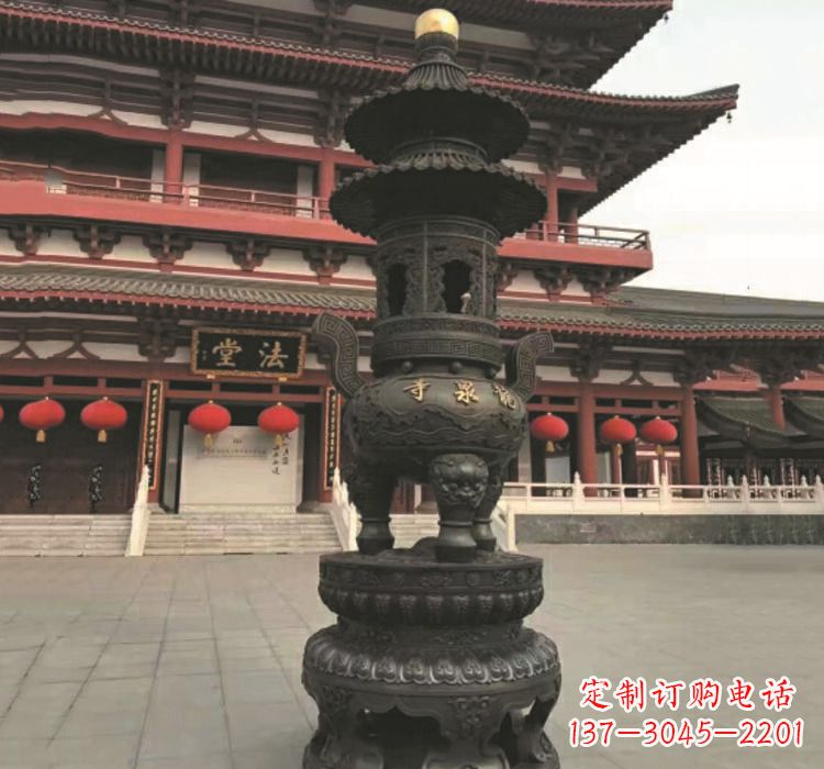 绵阳寺庙香炉铜雕222