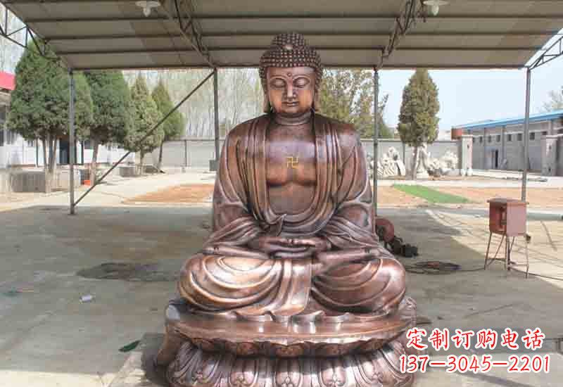 绵阳寺庙铸铜如来佛像雕塑