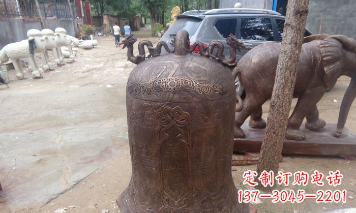 绵阳寺庙铸铜钟铜雕 (3)